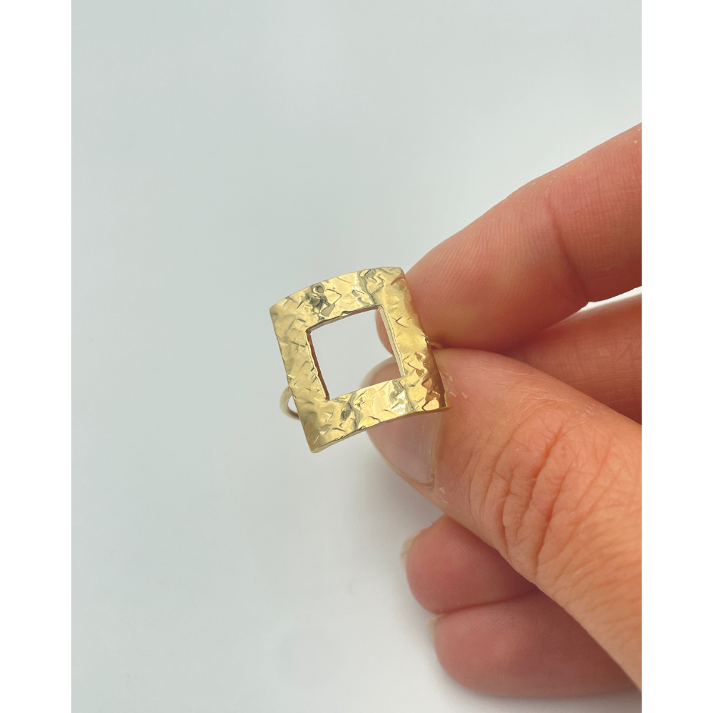 Bague Carré - Plaqué Or