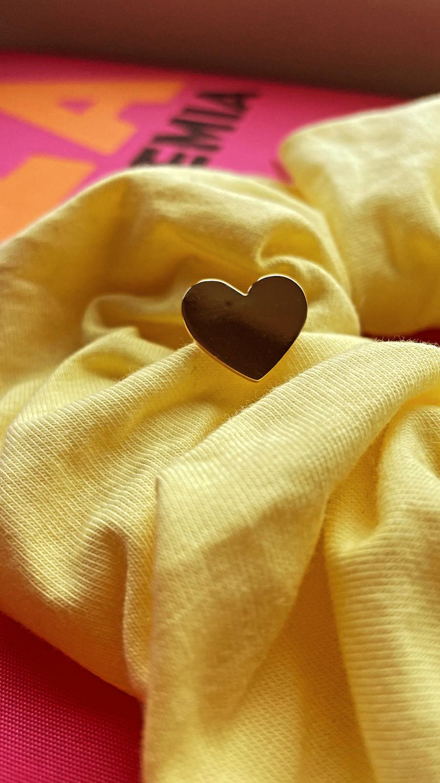 Bague Coeur Lisse - Plaqué Or