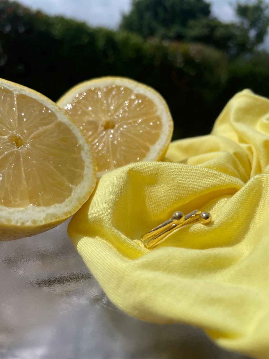 Bague Double Tête Ronde - Plaqué Or