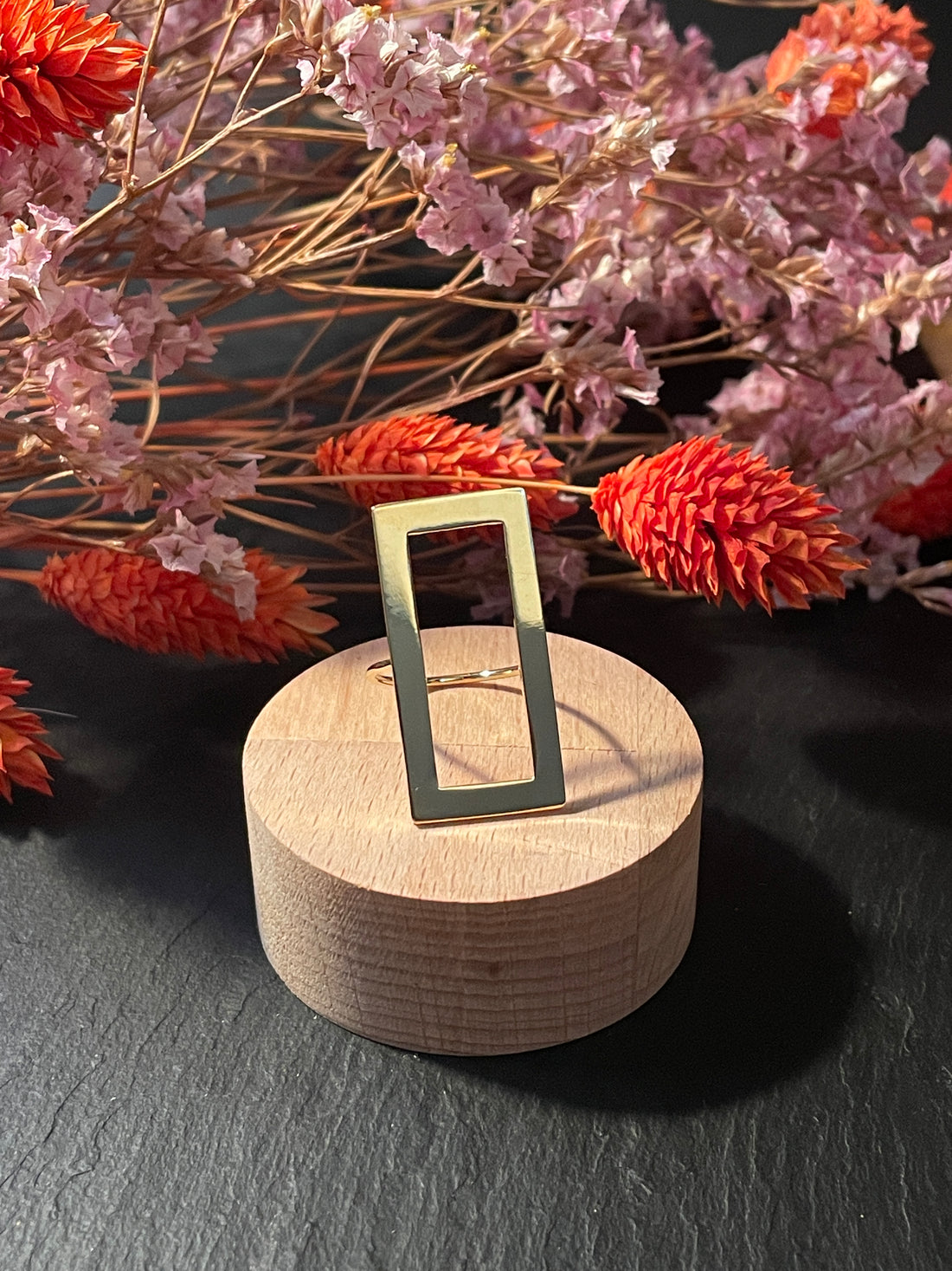 Bague Rectangle - Plaqué Or