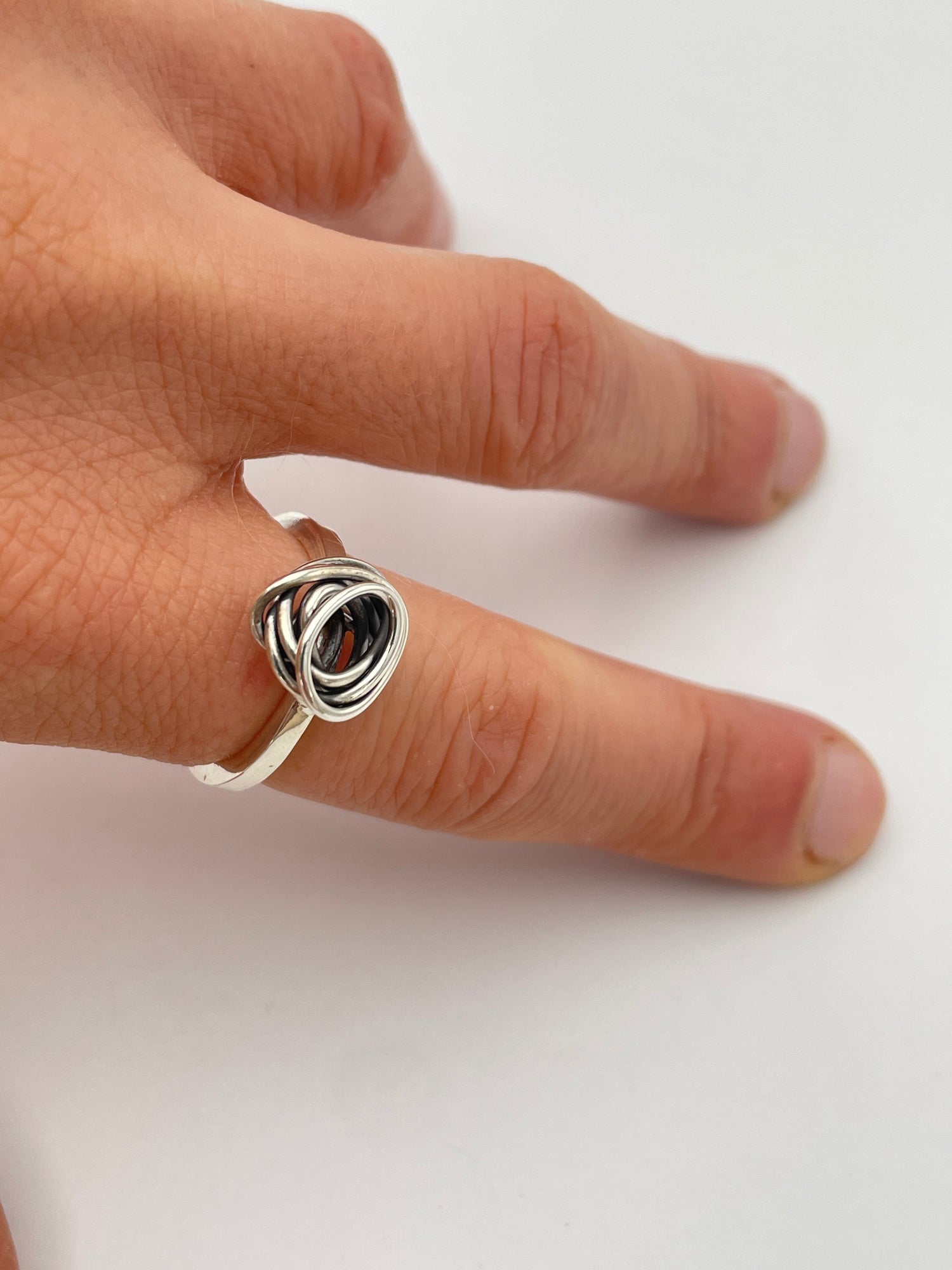 Bague Rose Argentée Argent