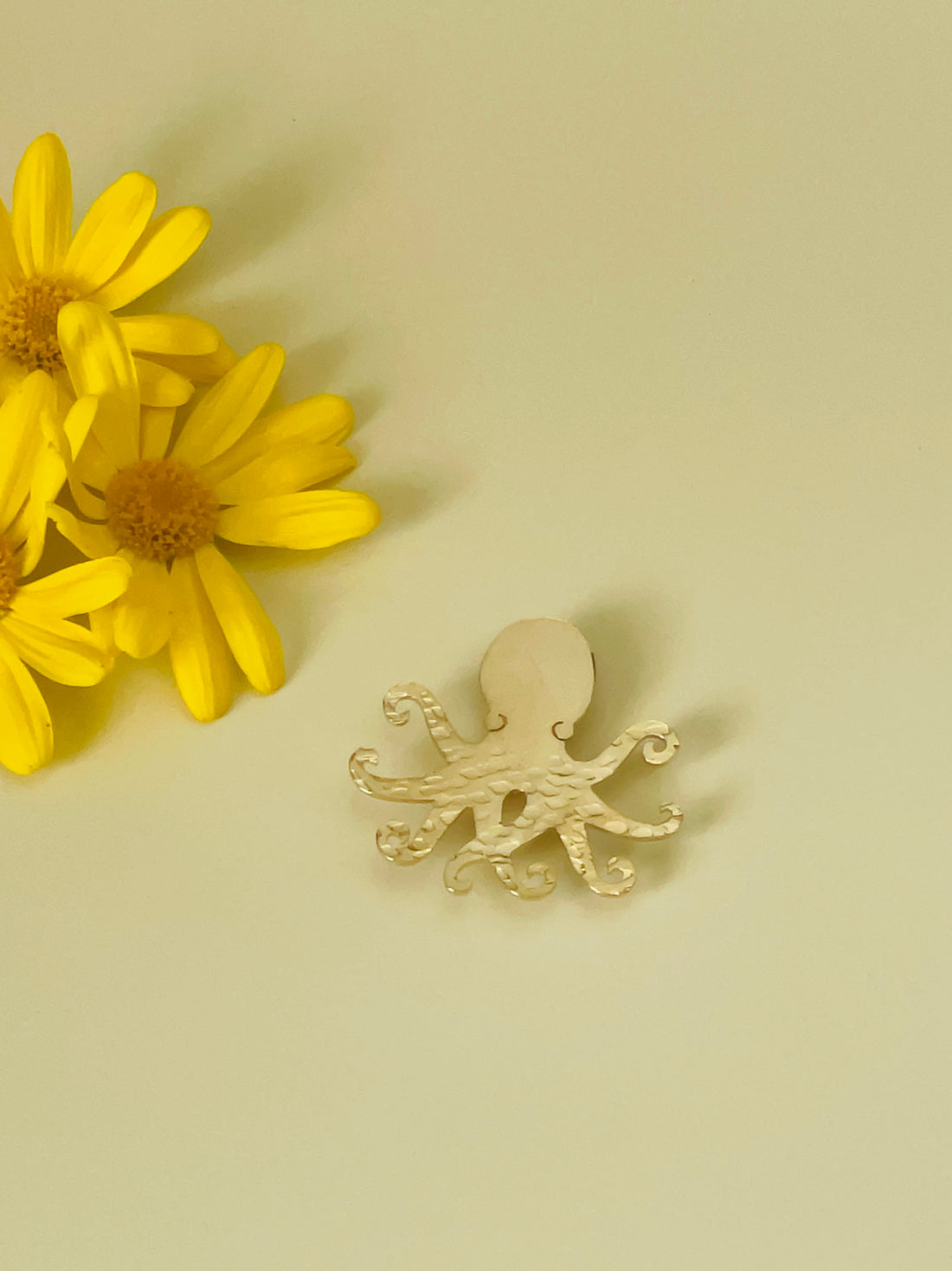 Broche Poulpe - Plaqué Or