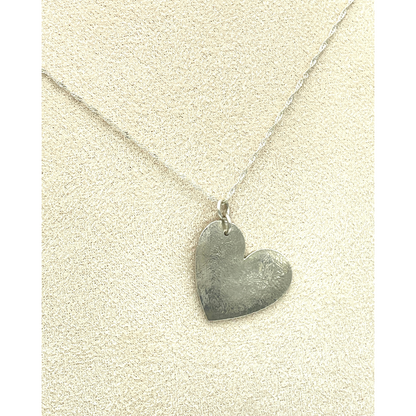 Collier en Argent 950 avec pendentif Coeur - Grande Taille