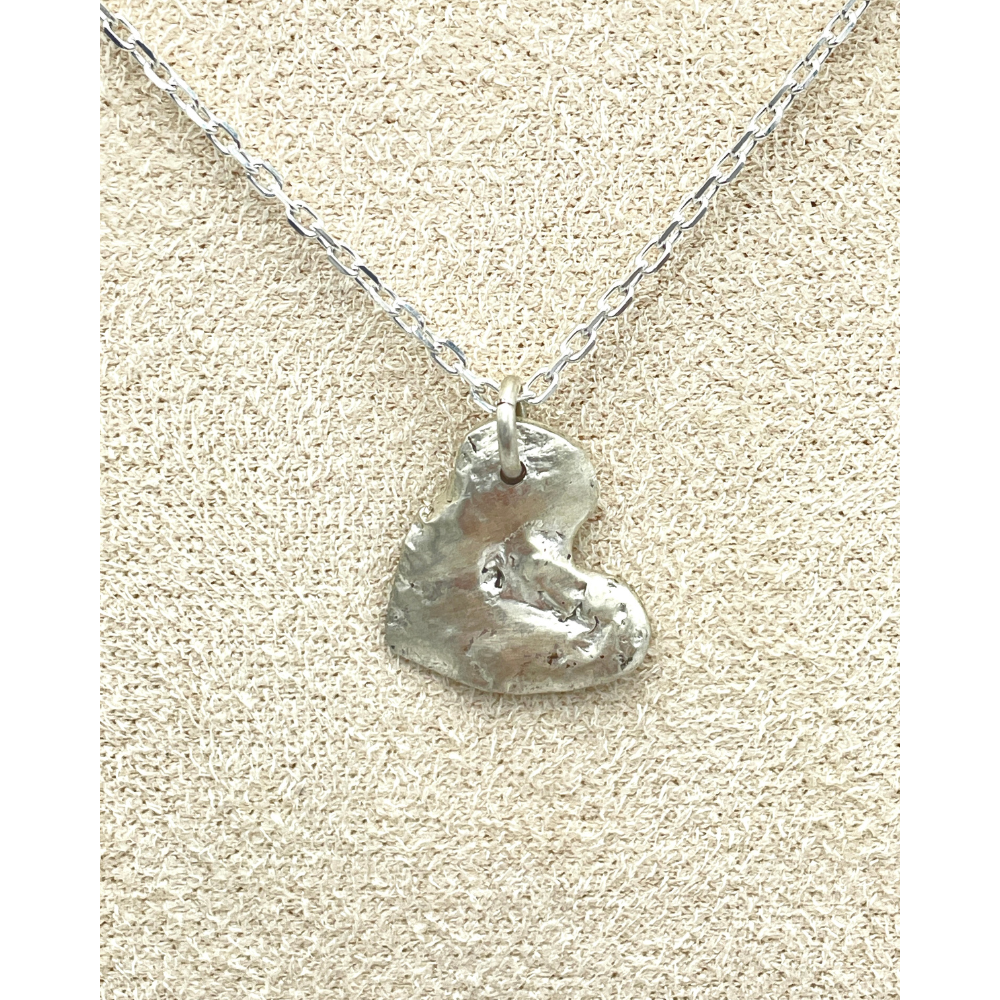 Collier en Argent 950 avec pendentif Coeur - Petite Taille