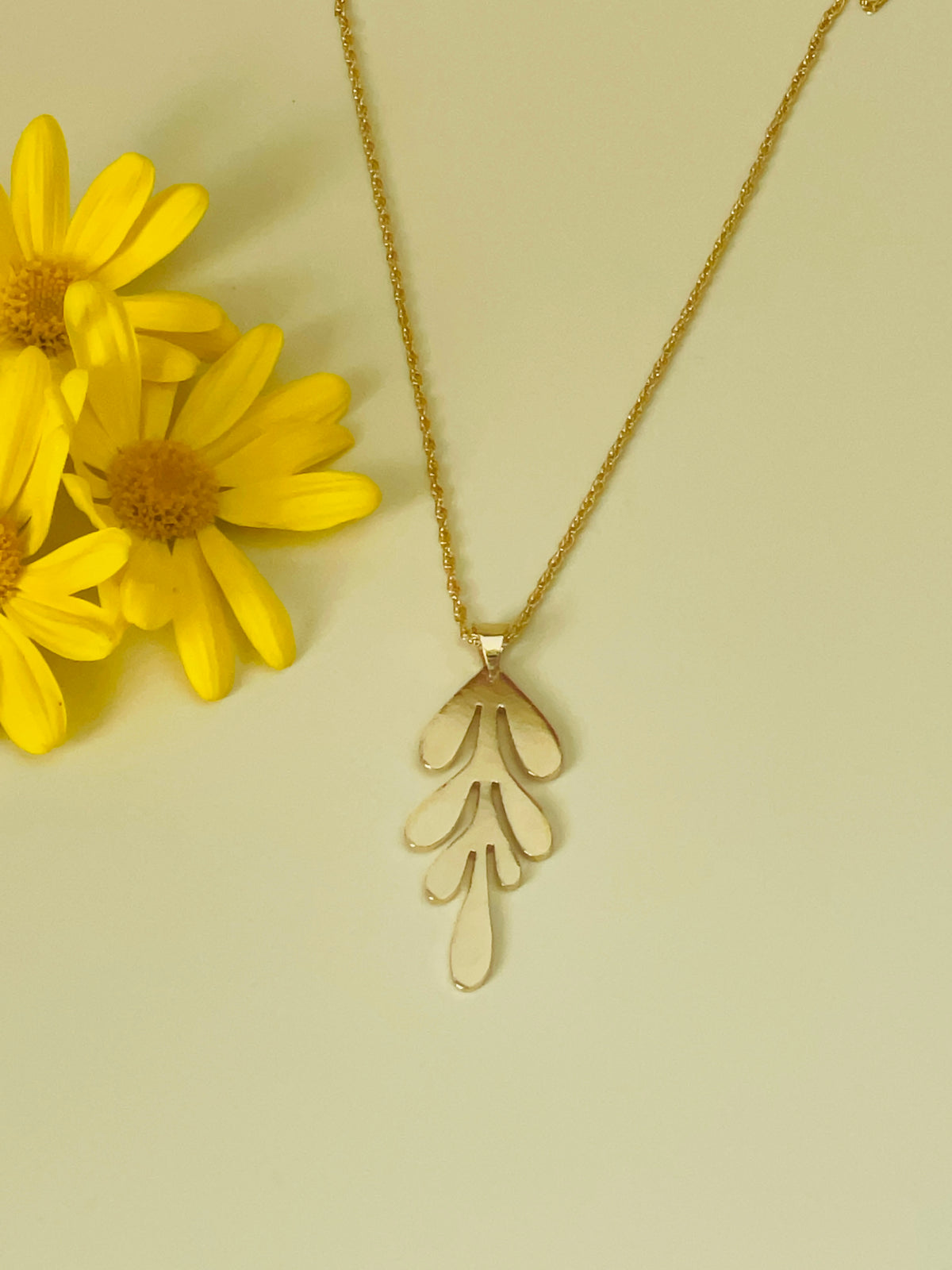 Collier Algue - Plaqué Or