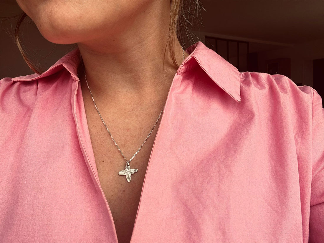 Collier en Argent 950 avec pendentif X