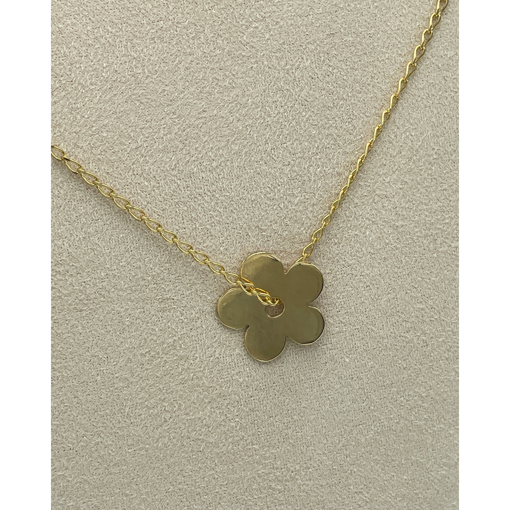 Collier en Plaqué Or avec pendentif Fleur