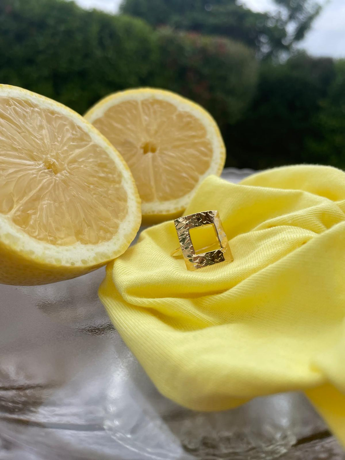 Bague Carré - Plaqué Or