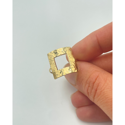 Bague Carré - Plaqué Or