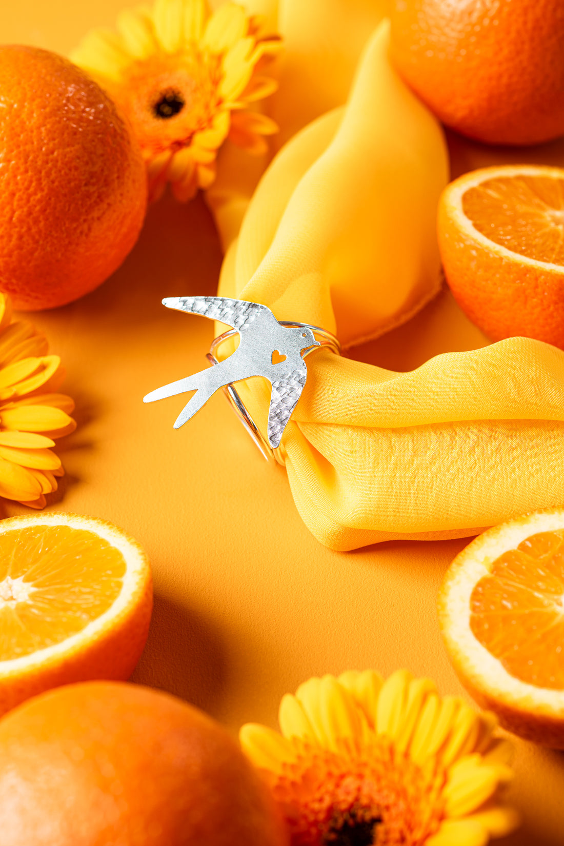 Bague de Foulard Hirondelle - Argent