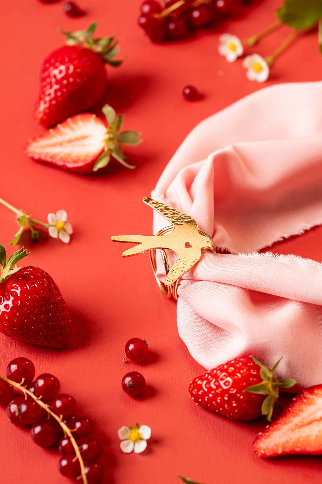 Bague de Foulard Hirondelle - Plaqué Or