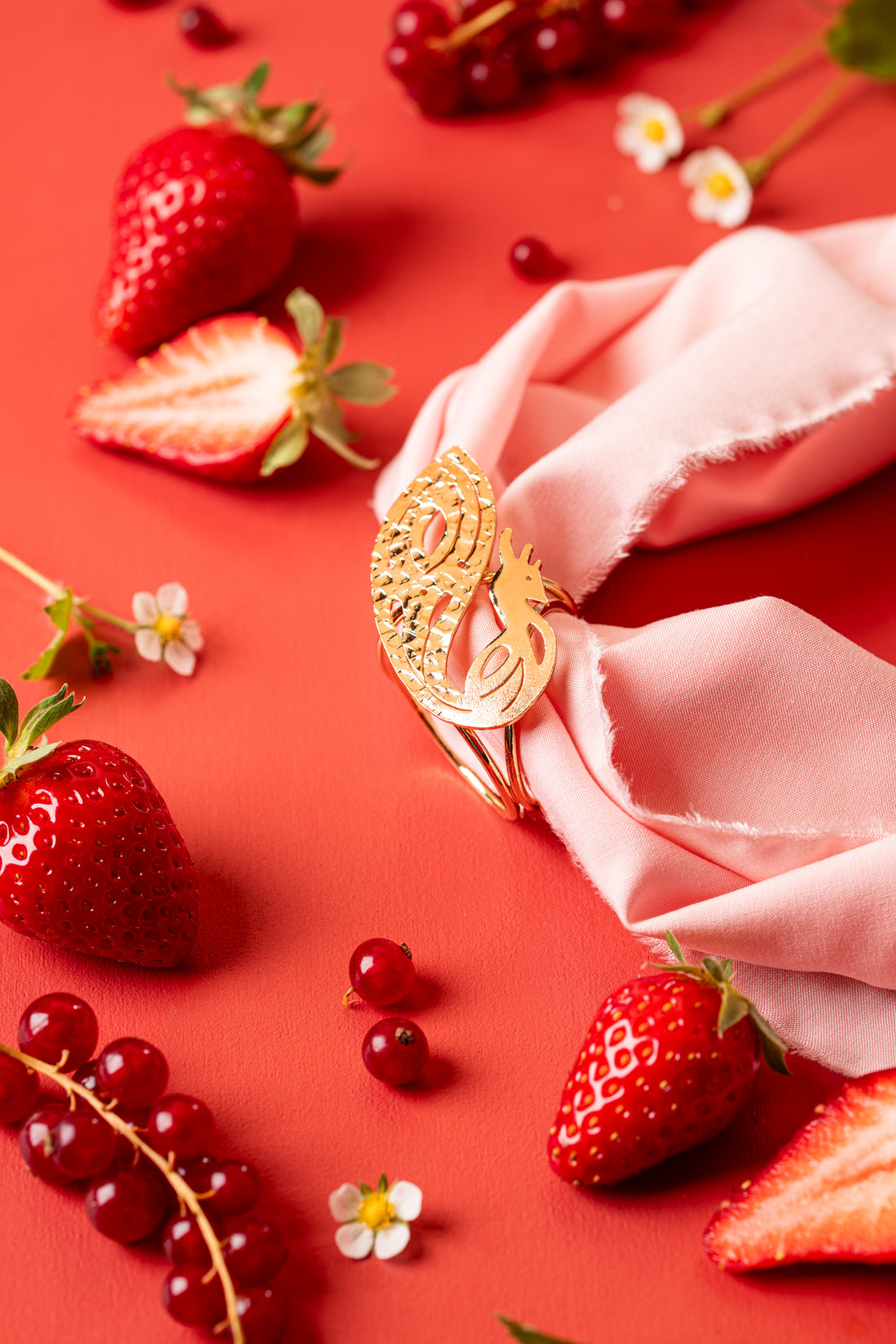 Bague de Foulard Paon - Plaqué Or