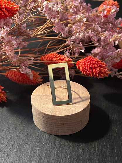 Bague Rectangle - Plaqué Or
