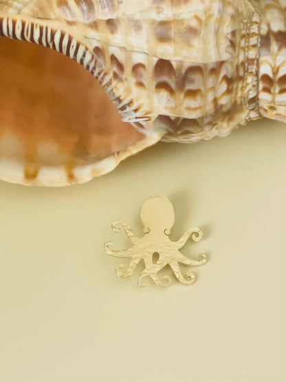 Broche Poulpe - Plaqué Or