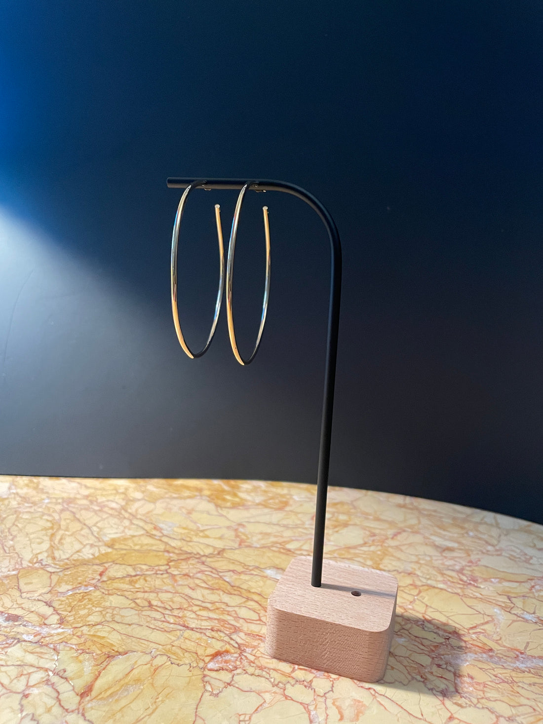 Créoles Lisse Grande Taille 60mm - Plaqué Or