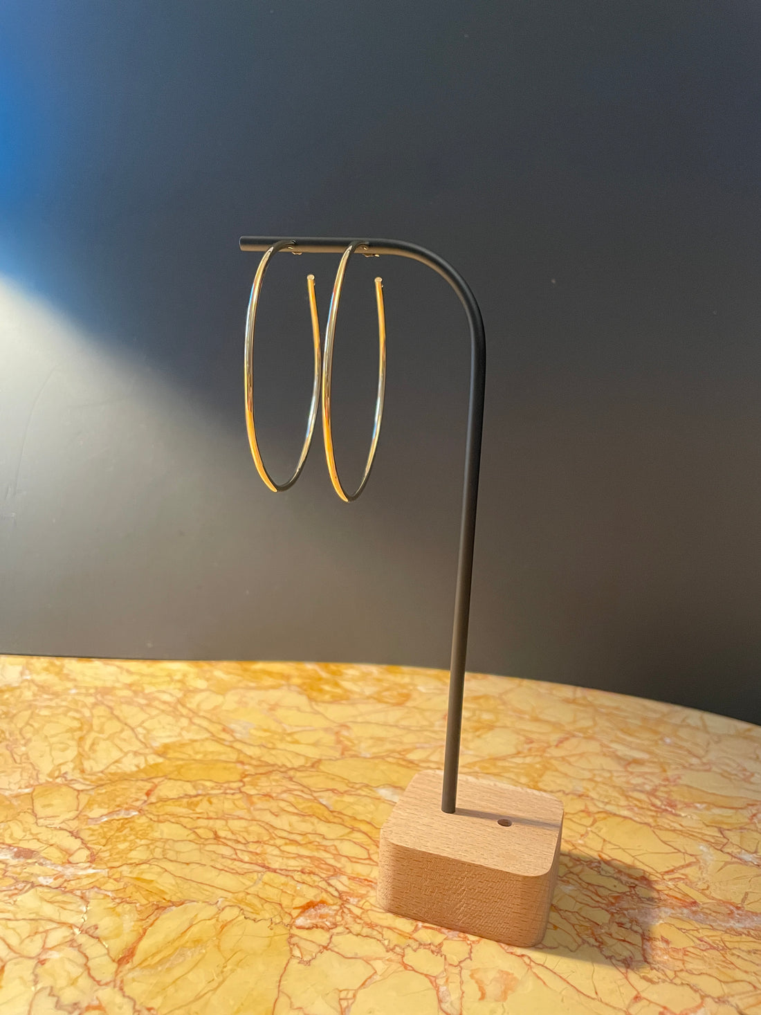 Créoles Lisse Grande Taille 60mm - Plaqué Or