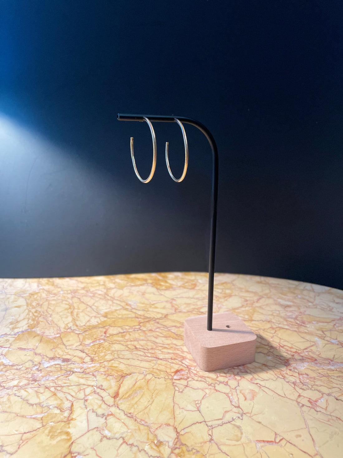 Créoles Rugueuses Moyenne Taille 30mm - Plaqué Or