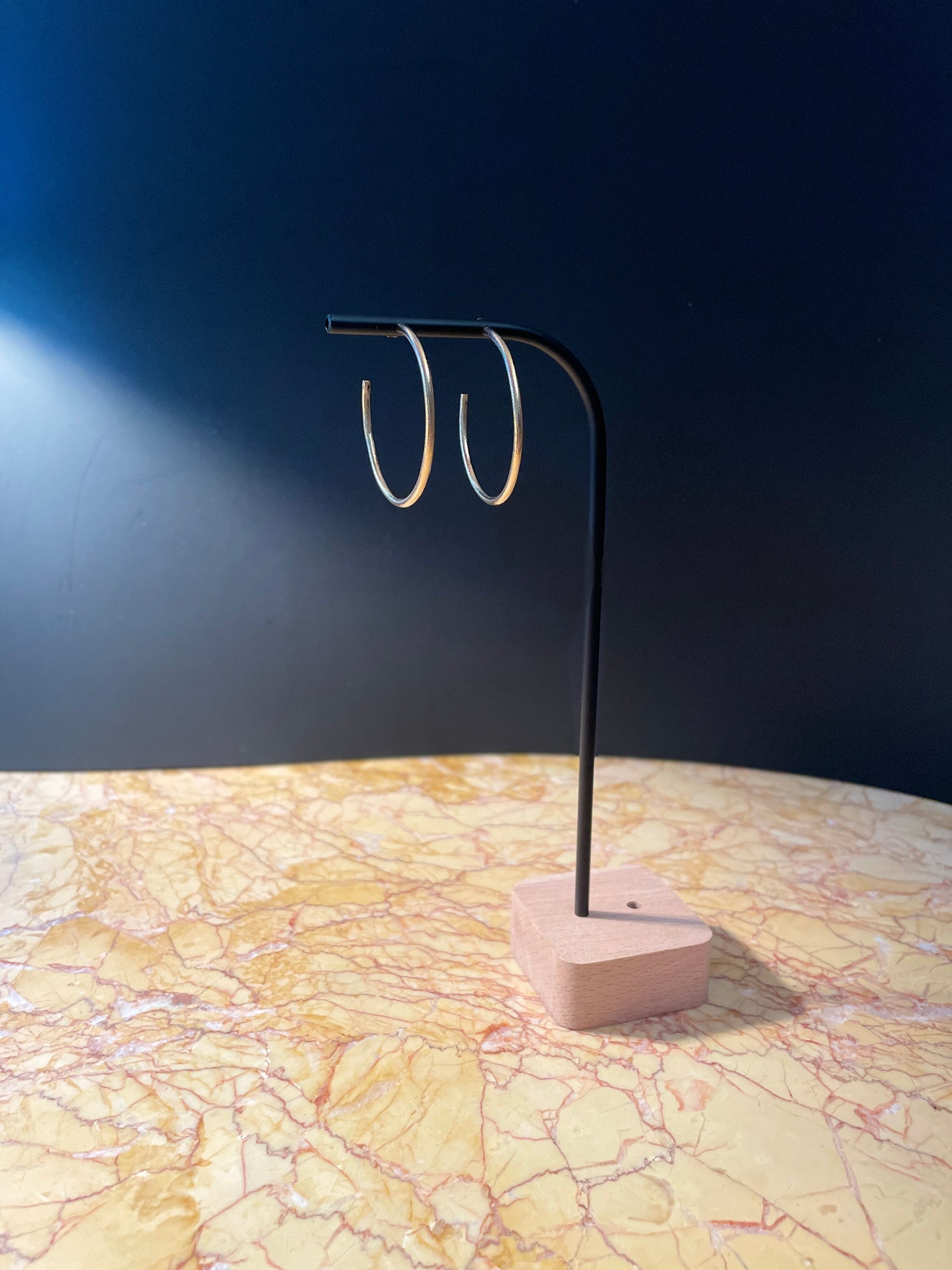 Créoles Rugueuses Moyenne Taille 30mm - Plaqué Or