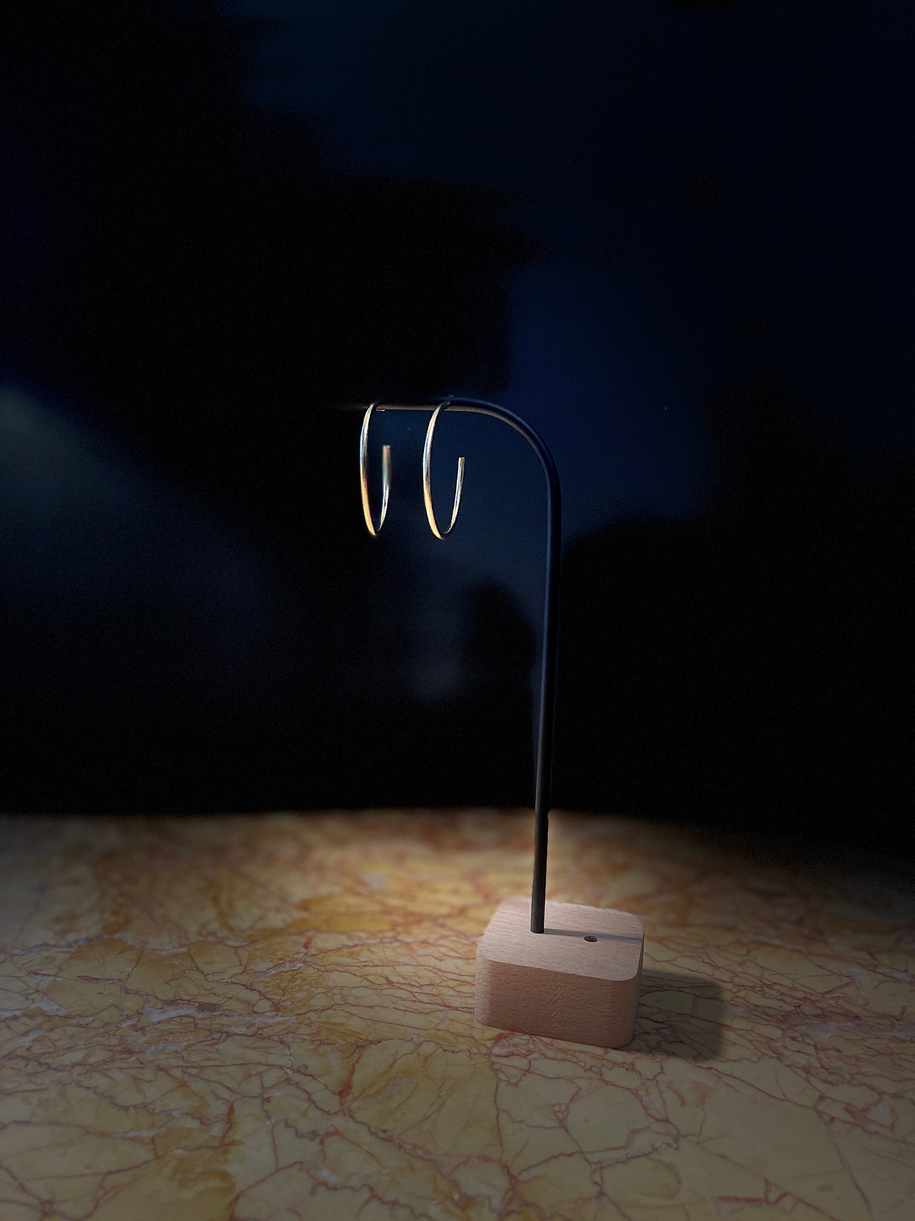 Créoles Rugueuses Moyenne Taille 30mm - Plaqué Or