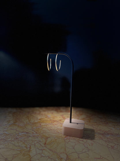 Créoles Rugueuses Moyenne Taille 30mm - Plaqué Or